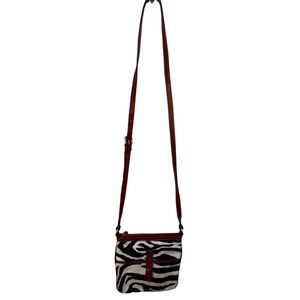 Y2K Vintage Dooney & Bourke Red and Black Zebra Print Crossbody Bag